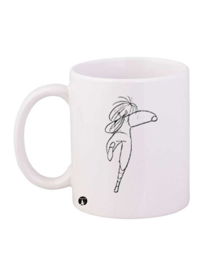 Anime Jazeerat Al Kanz Printed Coffee Mug White/Black