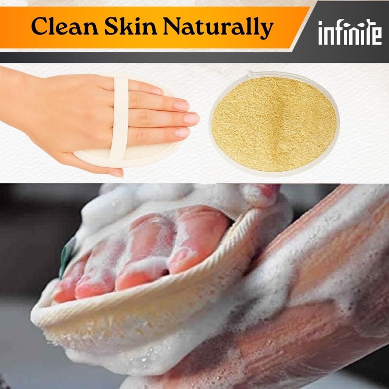 InfiniteEshop Natural Sun-Dried Bath Loofah Sponge | Organic Luffa Body Scrubber & Exfoliator for Shower | Skin Care for Men & Women | Reusable & Eco-Friendly (Brown Pack of 2) - Image 5