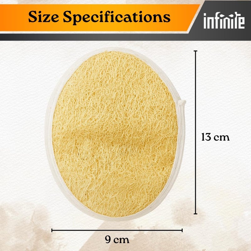 InfiniteEshop Natural Sun-Dried Bath Loofah Sponge | Organic Luffa Body Scrubber & Exfoliator for Shower | Skin Care for Men & Women | Reusable & Eco-Friendly (Brown Pack of 2) - Image 2