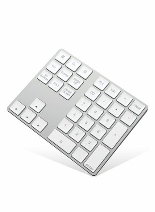 Bluetooth Number Pad, Rechargeable Wireless Numeric Keypad Slim 34-Keys External Numpad Keyboard Data Entry(Silver) - pzsku/Z933652D9FF86D582F856Z/45/_/1698666180/fb4ee792-fd62-4aaa-9069-9387203ff1e0