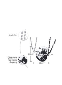 KASTWAVE Stainless Steel Personalized Custom Engraved Name Puzzle Heart Matching Necklace Set for Couples  - Image 3