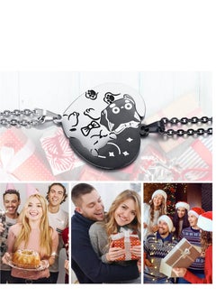 KASTWAVE Stainless Steel Personalized Custom Engraved Name Puzzle Heart Matching Necklace Set for Couples  - Image 5