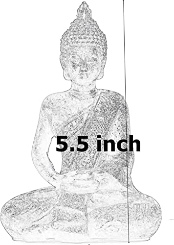 Bellaa Black Buddha Statue Enlightenment Meditation Dhyana Mudra Sitting Blessing Goodluck Happy Collectibles Figurines Sculpture Living Room Outdoor Garden Patio - Image 3