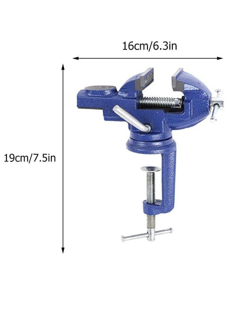 Household Vise Woodworking Vice Table Swivel Vise Heavy Duty Work Bench Woodworker Vice Mini Table Clamp Small Table Vise Bench Vise Table Bench Clamp Desk Clamp To Rotate Portable - Image 2