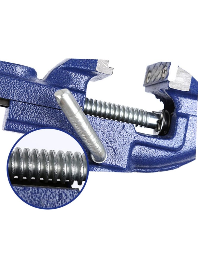Household Vise Woodworking Vice Table Swivel Vise Heavy Duty Work Bench Woodworker Vice Mini Table Clamp Small Table Vise Bench Vise Table Bench Clamp Desk Clamp To Rotate Portable - Image 3