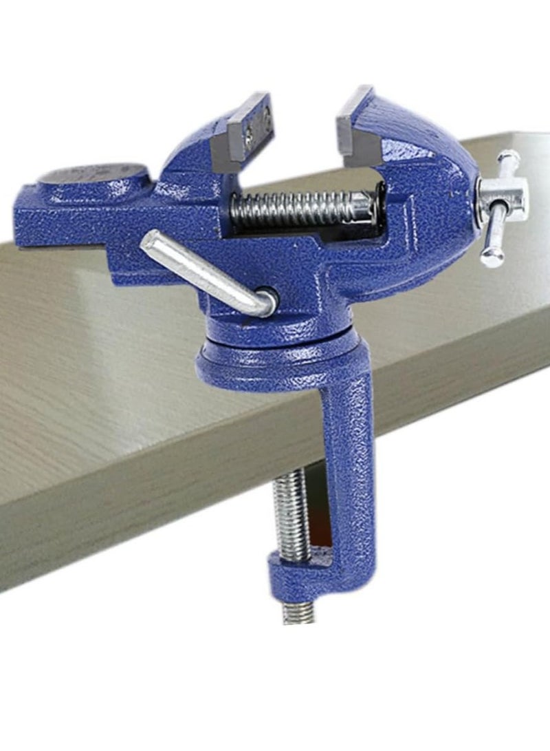 Household Vise Woodworking Vice Table Swivel Vise Heavy Duty Work Bench Woodworker Vice Mini Table Clamp Small Table Vise Bench Vise Table Bench Clamp Desk Clamp To Rotate Portable - Image 5