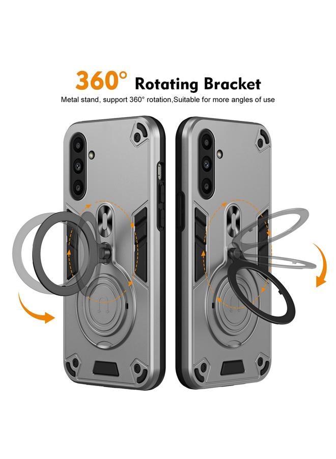 اس-توب جراب لهاتف Samsung Galaxy A14 4G / 5G بحلقة معدنية وحامل دوار 360 درجة من مادة البولي يوريثان الحراري الهجينة - Image 2