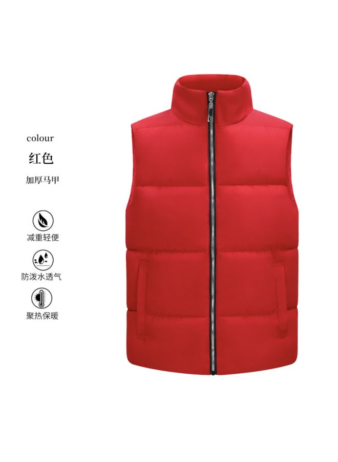 Autumn Winter Down Cotton Outdoor Training Sports Vest for Students Team Running Windproof Customizable