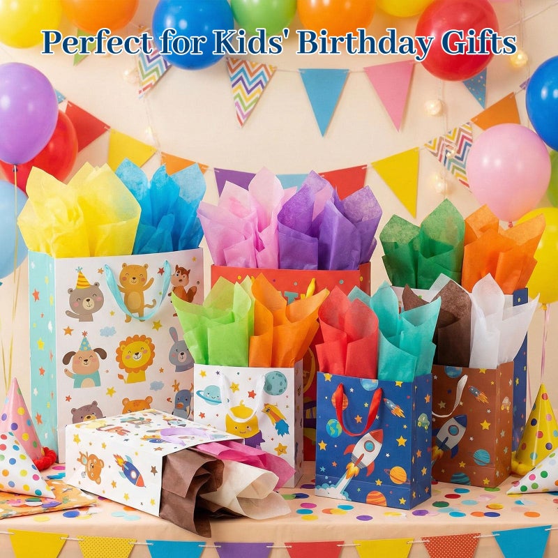 Shindel 330 Sheets Tissue Paper, 14x10 Inch Multicolor Wrapping Paper Bulk for DIY Crafts Gift Bags Birthday Wedding Holidays Decor 40 Colors - Image 3