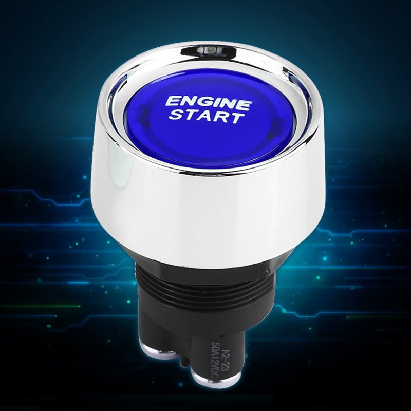 12V-24V 50A Car Vehicle Engine Start Push Button Switch Ignition Starter Blue LED - Image 5