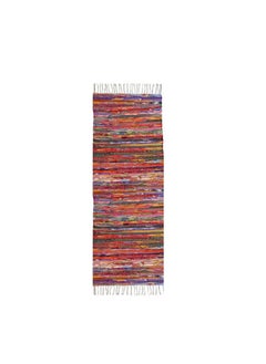 Bazaar Misr Rag Rug Kilim Multicoloured Double Sided Washable 70*200 cm  - Image 1