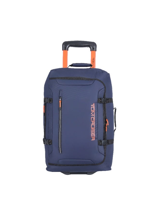 Tom Cruiser Grand Tour Medium Trolley Bag -24 Inch, Anti-Theft Double Zipper & Smooth Wheels, 2-Year Warranty - Navy Blue - Image 1