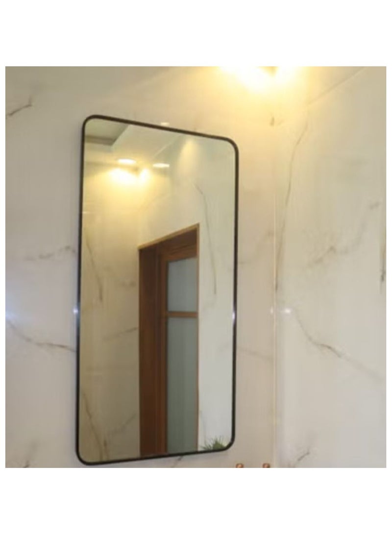 Glass Corner 60*120 Steel Mirrors - black