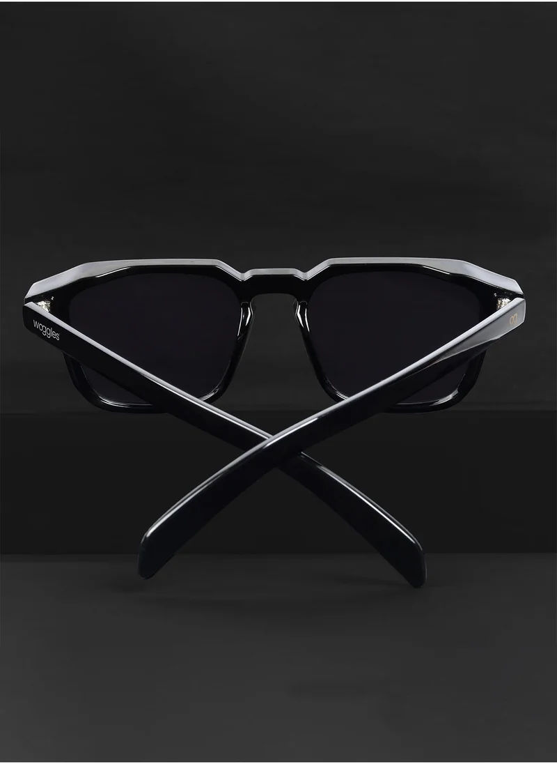 ووجلز Uv-Protected Black Square Sunglasses