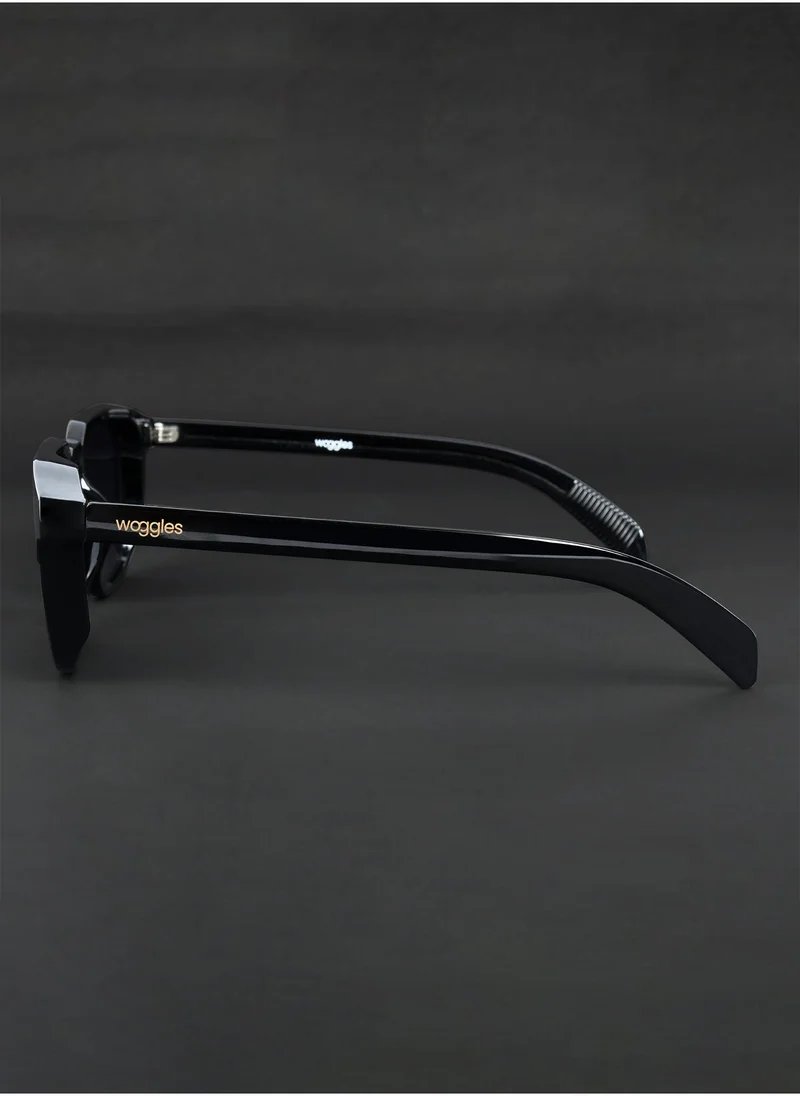 ووجلز Uv-Protected Black Square Sunglasses