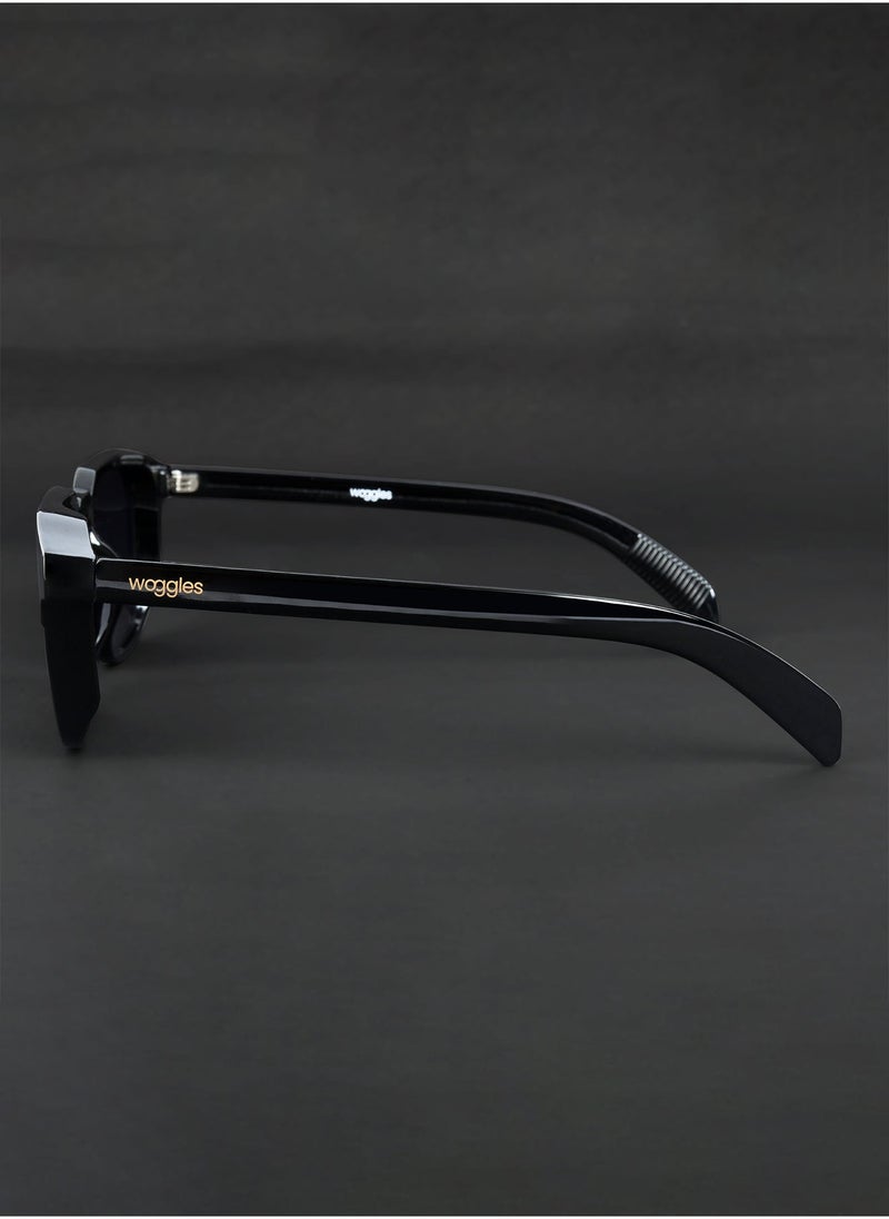 Woggles Uv-Protected Black Square Sunglasses  - Image 3
