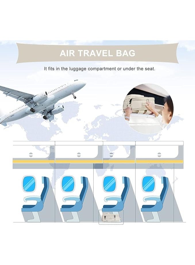 Large Travel Backpack For Women Men,Carry On Backpack Flight Approved,Hiking Backpack Waterproof Outdoor Sports Rucksack Casual Daypack Fit 15.6 Inch Laptop Shoes Compartment ( Off White) - Image 4