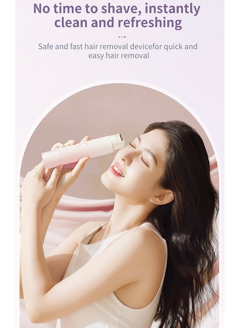 One piece women's pink electric waterproof rechargeable painless hair removal shaver razor armpit hair remover whole body hair removal device (1 piece pink) - Image 4