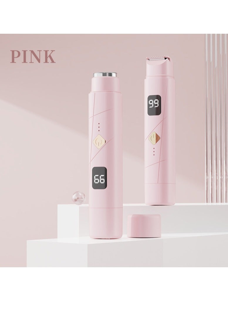 One piece women's pink electric waterproof rechargeable painless hair removal shaver razor armpit hair remover whole body hair removal device (1 piece pink) - Image 1