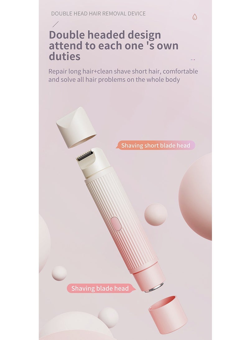 One piece women's pink electric waterproof rechargeable painless hair removal shaver razor armpit hair remover whole body hair removal device (1 piece pink) - Image 2