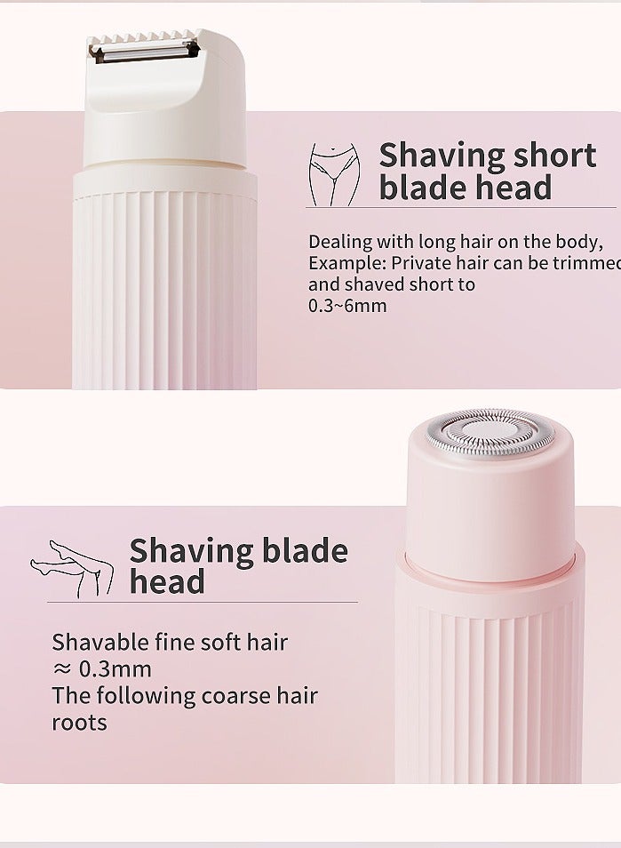 One piece women's pink electric waterproof rechargeable painless hair removal shaver razor armpit hair remover whole body hair removal device (1 piece pink) - Image 3