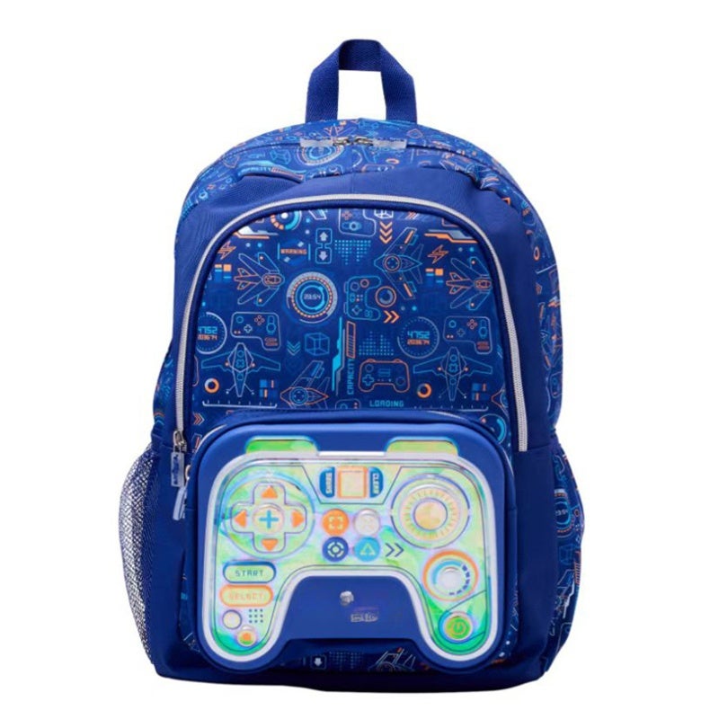 Large Capacity Cartoon Backpack: 42 X 30cm Durable Canvas With PU Accents - Spacious Storage Kids Backpack For Elementary School Students In Grades 1 To 6 - Image 1