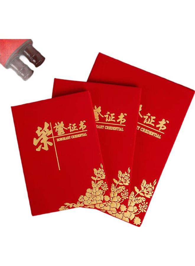 Tango Office Honor Certificate Single Angle Flower Foam Award Certificate Commendation Certificate Shell 10 Books 12K With Inner Core Office Supplies - Image 2