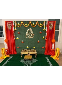 SP SELLPLUS Sp Sellplus Backdrop Setup For Mehndi Haldi Marrige Pooja Ganpati Home Decoration Combo Of Marigold Strings Set 5 15 Cm 