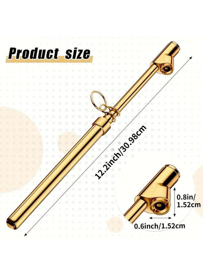 Heavy Duty Dual Head Tire Pressure Gauge Dual Scale PSI And Bar 10 150 PSI 1 10 Bar Range Golden Color Ergonomic Handle Chain Link Design For Truck Car RV Van Tires Vehicle Maintenance Tool Professional Grade Durable Construction 1 Pack - Image 2