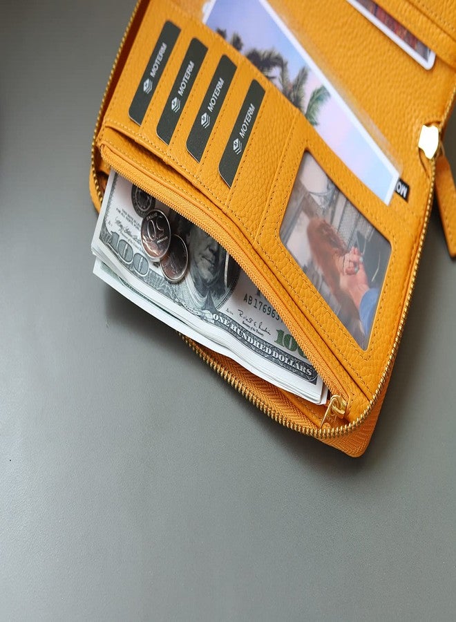 Moterm Zippered Leather Cover for Weeks - Fits Hobonichi Weeks and Weeks Mega Notebook Planners (Pebbled-Mustard) - Image 4
