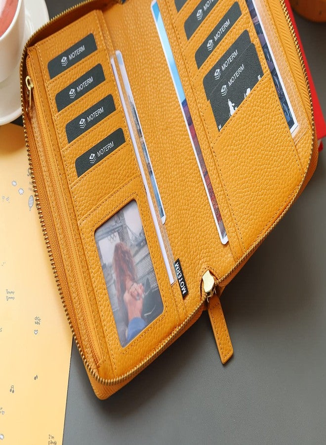 Moterm Zippered Leather Cover for Weeks - Fits Hobonichi Weeks and Weeks Mega Notebook Planners (Pebbled-Mustard) - Image 3
