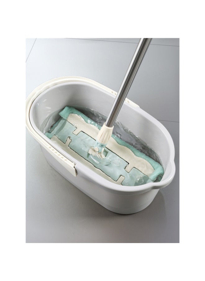 Generic - Mop Cleaning Bucket Rectangular Mop Bucket Flat Mop Household Large Plastic Bucket Car Washing Special Mop Bucket-Color:Upgraded Simple Gray + Floor Cleaner + Housework Gloves - Image 1