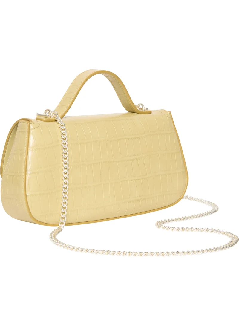 كالفن كلاين حقيبة كروس بودي بتأثير جلد التمساح