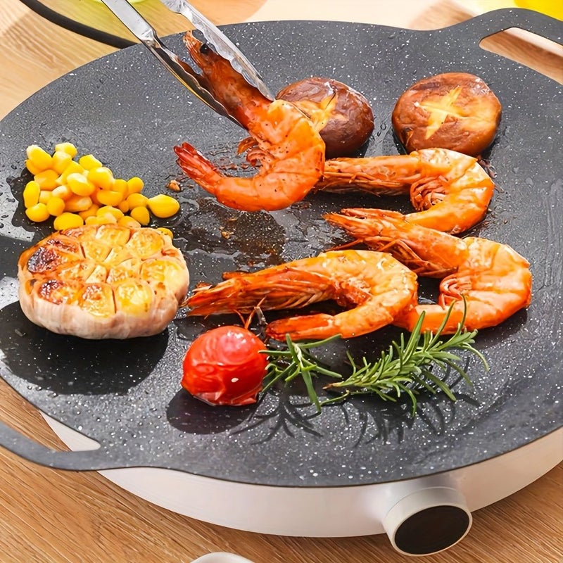 2Pcs Non Stick Korean BBQ Grill Pan 14.96 X 12.6 Inch Cast Iron For Home And Outdoor Use - Image 4