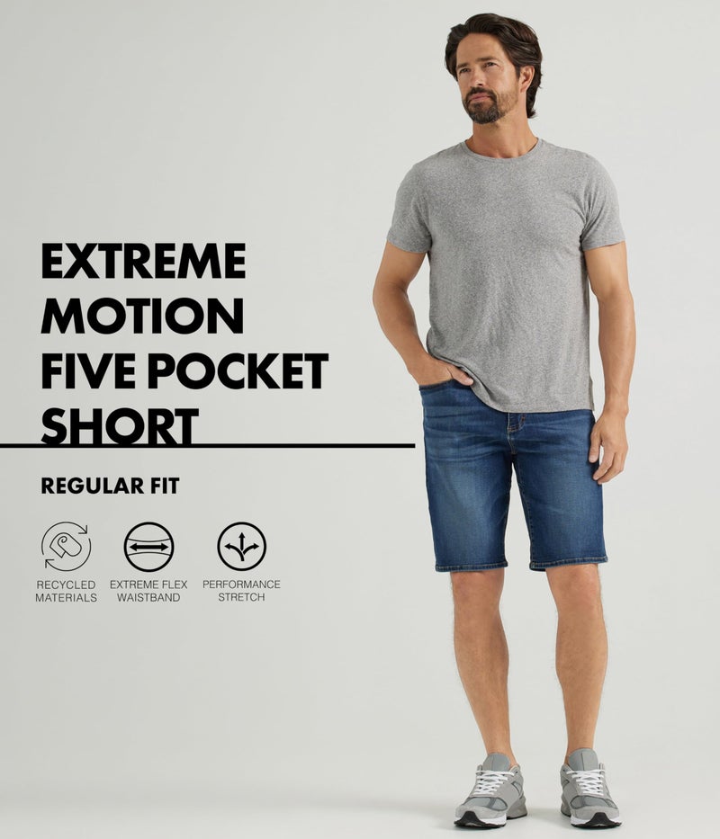 Lee Men's Extreme Motion Five Pocket Denim Short, Blue Rooster, 28 - Image 4