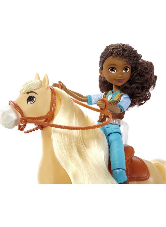 Mattel Spirit Untamed Spirit Pru Doll (7 In) With 7 Movable Joints Fashion Top Treats Brush & Chica Linda Horse (8 In) With Soft Mane & Tail Great Gift For Ages 3 Years Old & Up - Image 4