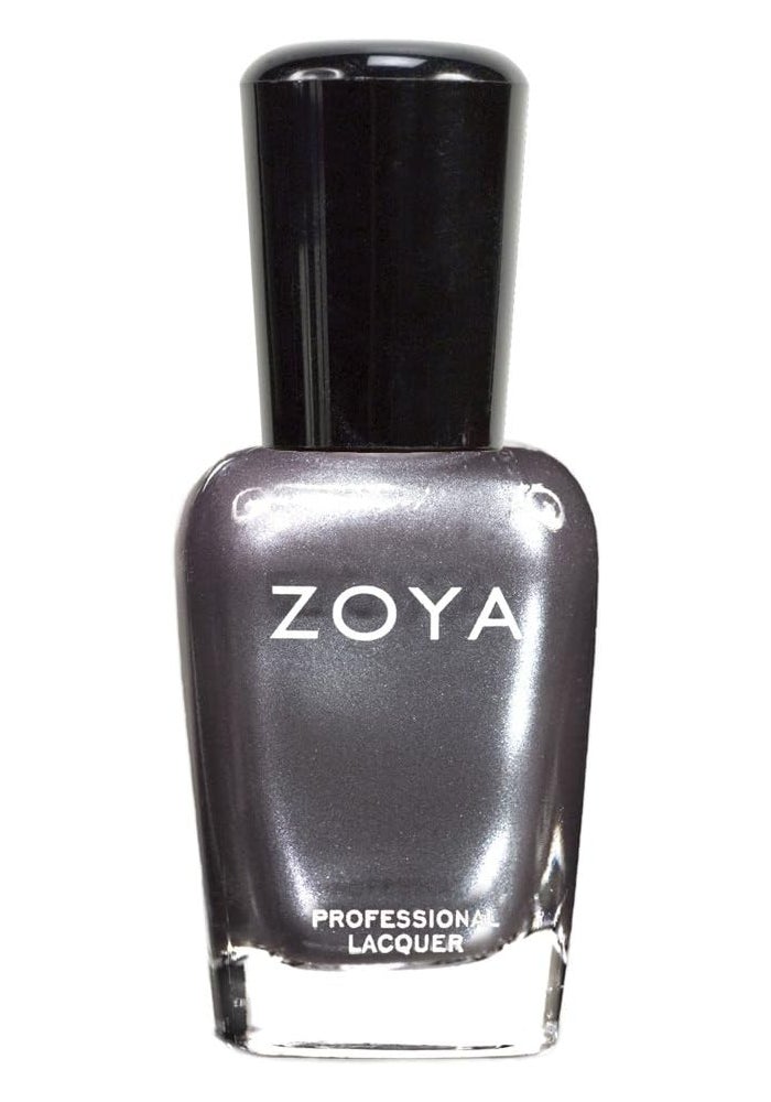 Zoya Freja ZP414 Nail Polish - Smoky Gunmetal Gray with Blue Hints - 15 ml - Image 4