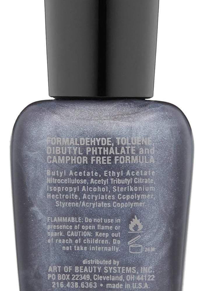 Zoya Freja ZP414 Nail Polish - Smoky Gunmetal Gray with Blue Hints - 15 ml - Image 2