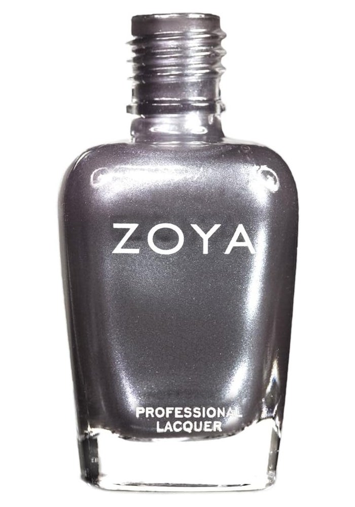 Zoya Freja ZP414 Nail Polish - Smoky Gunmetal Gray with Blue Hints - 15 ml - Image 5