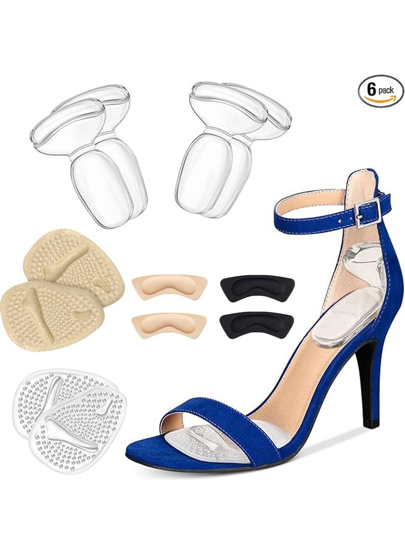 Heel Cushion 6 Pairs Pads Heel Shoe Grips Liner Self Adhesive Shoe Insoles Foot Care Protector for Loose Shoes ﻿ - Image 1