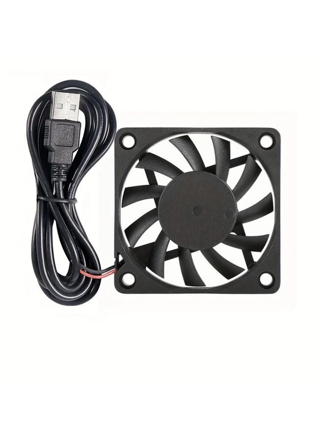 مروحة تبريد USB 5V مقاس 60x60x10مم، تيار مستمر 12V 24V، بوصلة ثنائية الطرف لحواسيب PC - Image 2