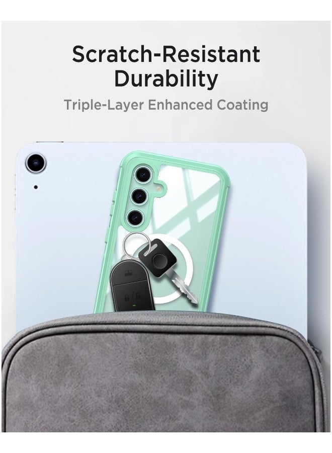 Compatible with Galaxy S24 FE 5G Case with Built-in Screen Protector, Full Body Protect Support Mag-Safe Wireless Charging, Shockproof Rugged Clear Hard Back Cover  - Image 5
