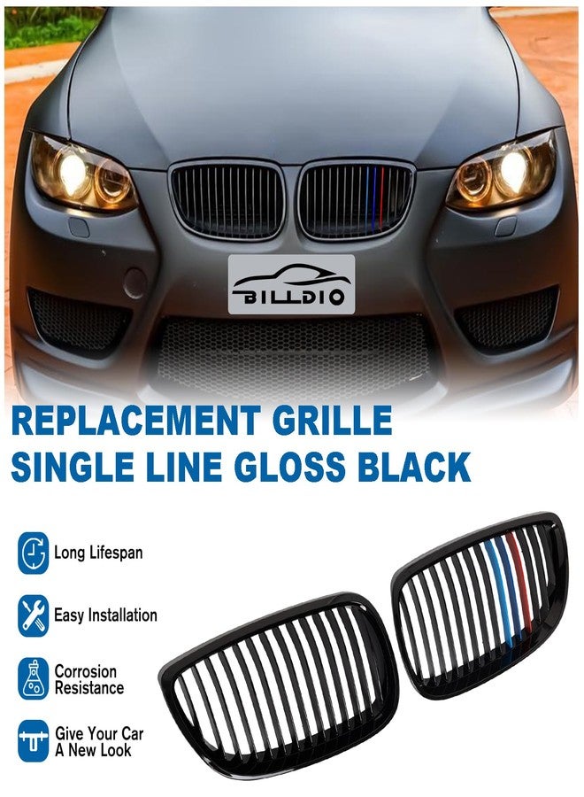 BILLDIO E92 Grille - Front Kidney Grill Color Grille Compatible With BMW 3 Series 2006-2009 E92 Coupe Pre-facelift，2007-2010 Cabrio Pre-facelift E93，2008-2013 M3，ABS Single Slat - Image 2
