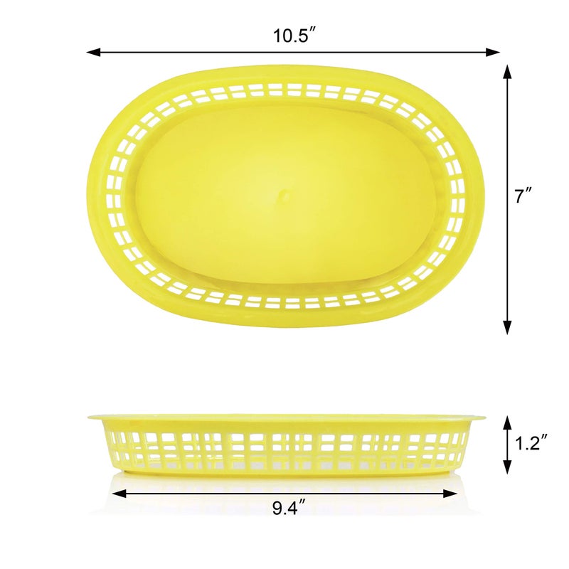 New Star Foodservice 44089 Fast Food Baskets, 10.5 x 7 Inch, Set of 12, Yellow - Image 4