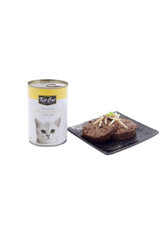 Kit Cat 2pcs Wild Caught Tuna & Anchovy Cat Wet Food 2x400g - Image 2
