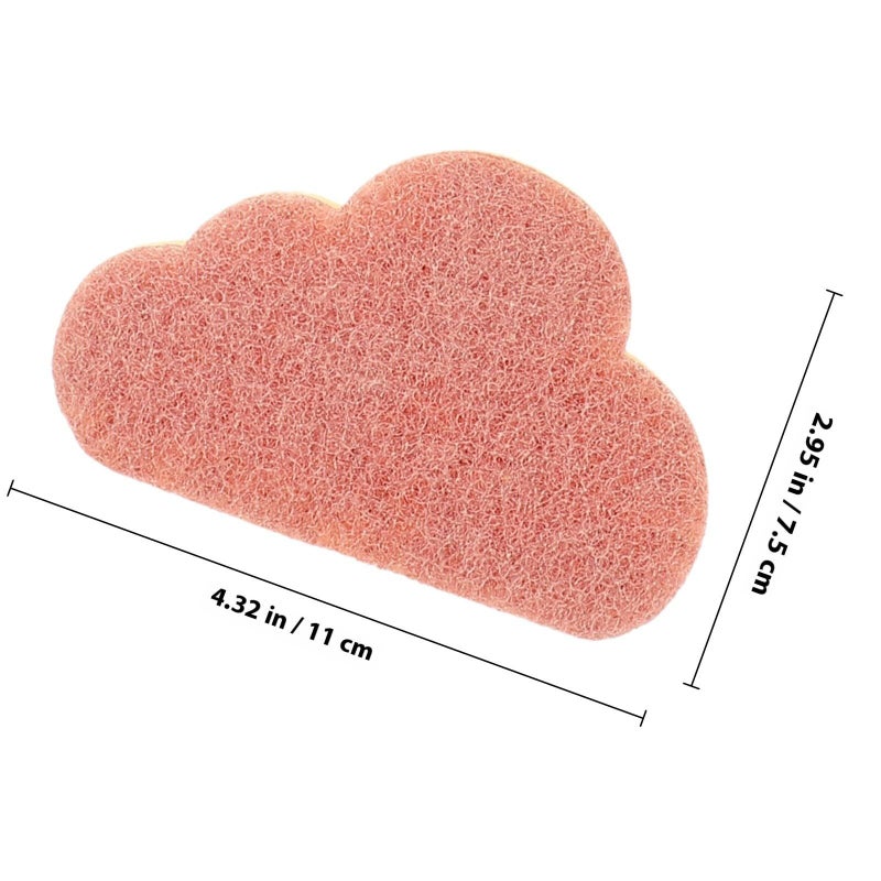 12 Pcs Cloud Shaped Kitchen Cleaning Sponges Set Dual Tone Dish Scrubbers Practical Non Scratch Household Cleaning Tool - Image 3