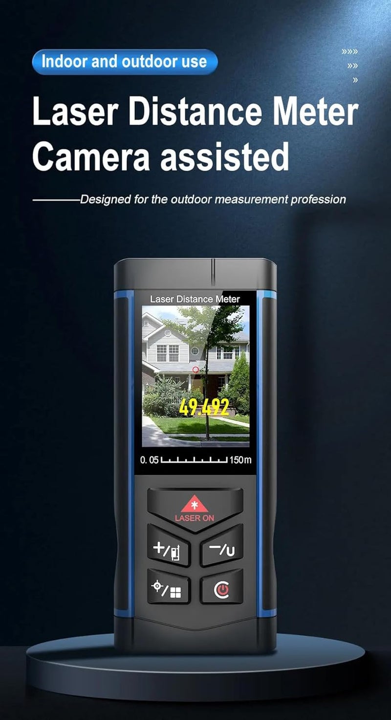 XPR3SS 200 Meter(656 Feet) Camera Assisted 800mAh Rechargeable Outdoor Laser Distance Meter with Angular Measure Range Finder Portable Digital Measuring Device Rangefinder with Camera. (LDM200) - Image 3