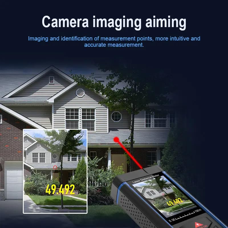 XPR3SS 200 Meter(656 Feet) Camera Assisted 800mAh Rechargeable Outdoor Laser Distance Meter with Angular Measure Range Finder Portable Digital Measuring Device Rangefinder with Camera. (LDM200) - Image 2
