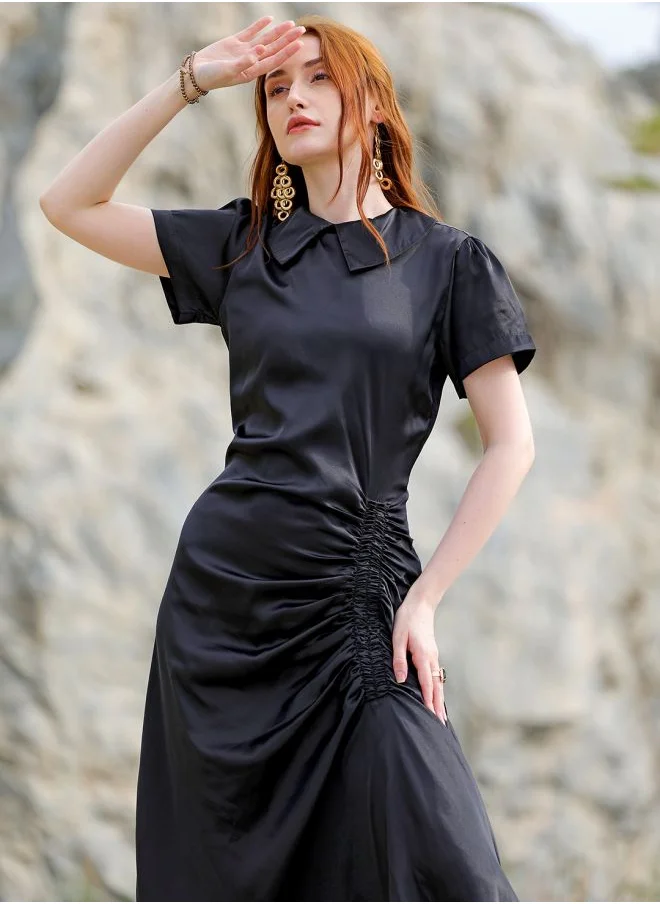 Freehand Women Straight Fit Casual Solid Asymmetric Dress