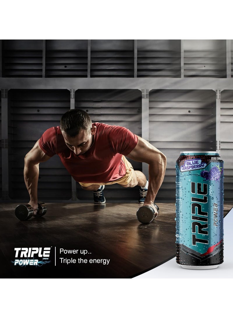 Triple Power,Pre-work out,Energy,Blue Raspberry,330ml  - Image 4